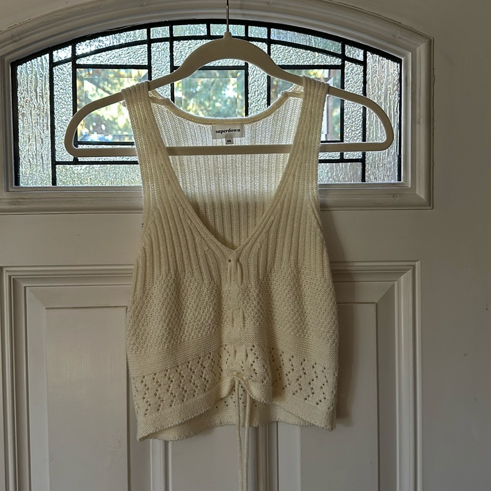 cream tank sweater